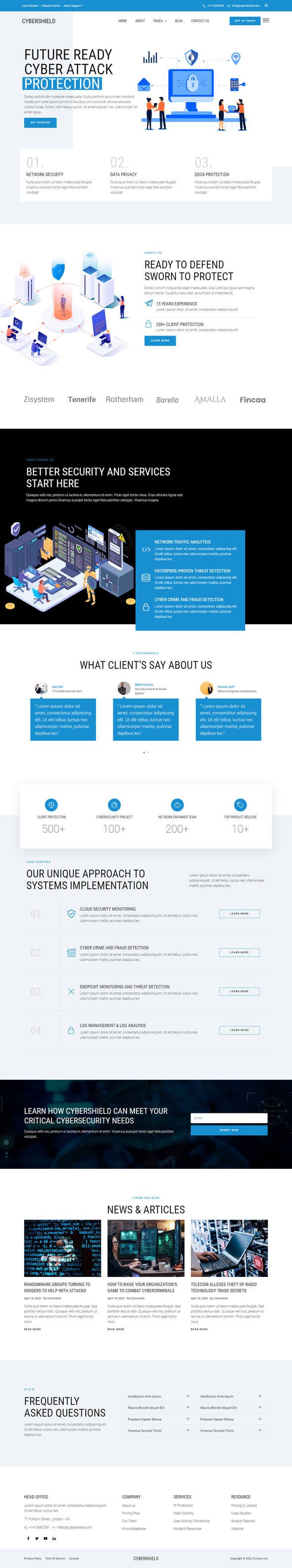 Cybershield - Cyber Security Services Company Elementor Template Kit TFx