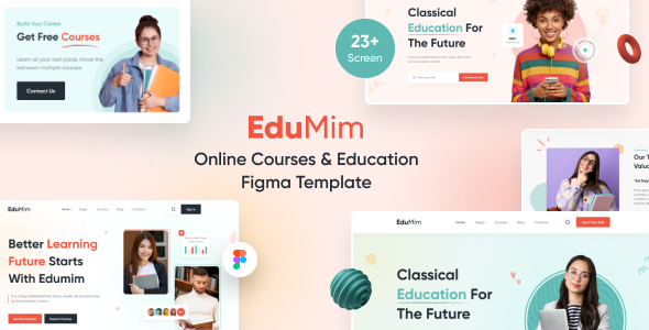 Edumim  Online Courses amp Education Figma Template TFx