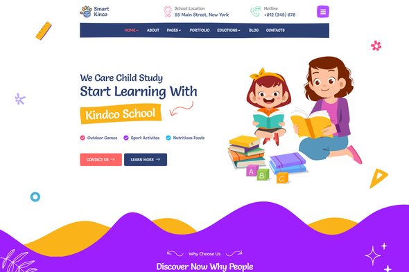 Kinco - Day Care amp Kindergarten Elementor Template Kit TFx
