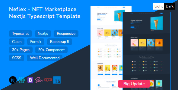 Neflex - NFT Marketplace Nextjs Typescript Template TFx