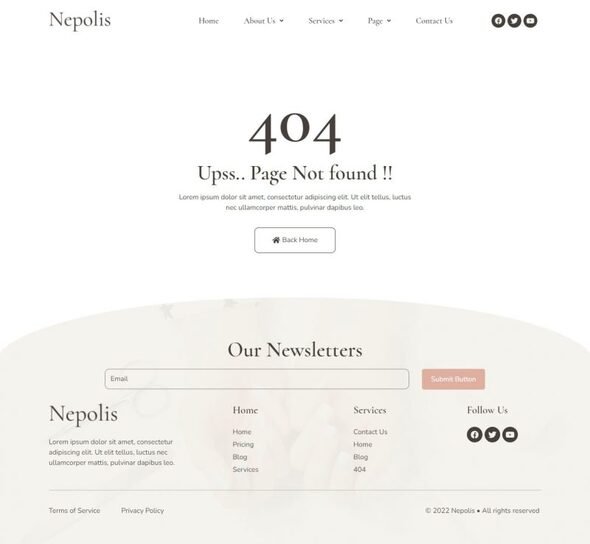 Nepolis - Nail Salon Beauty Care Elementor Template Kit TFx