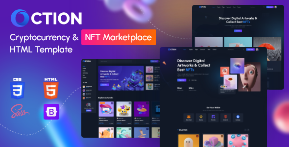 Oction - NFT Website Template TFx SiteTemplates