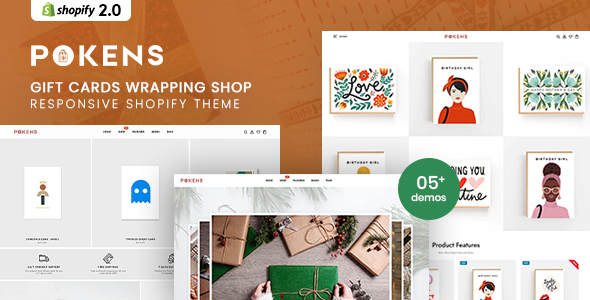 Pokens - Gift Cards Wrapping Shop Shopify Theme TFx