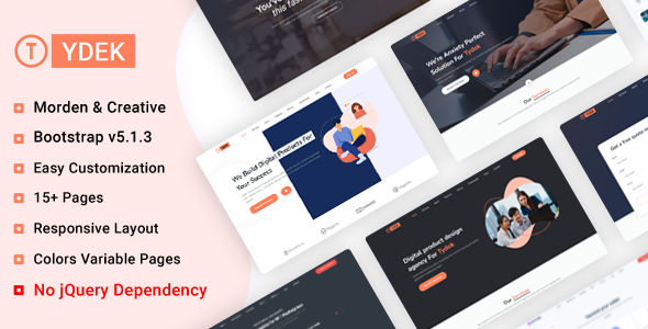 Tydek - Creative Agency Landing Page Tamplate TFx