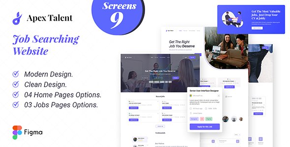 Apex Talent  Job Portal Figma Template TFx
