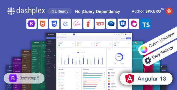Dashplex - Angular Admin amp Dashboard Template TFx