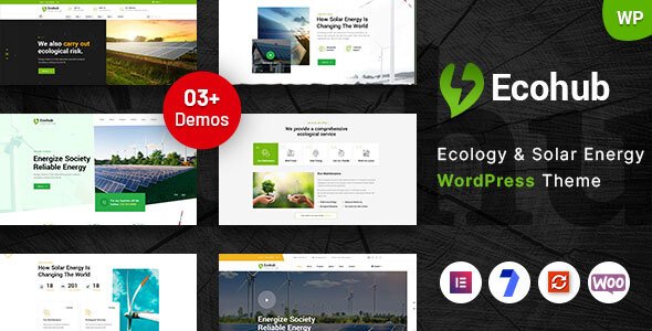 Ecohub - Ecology amp Solar Energy WordPress Theme TFx