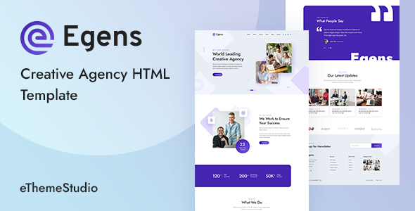 Egens - Creative Agency HTML Template TFx