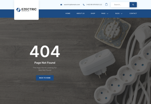 Ezectric  Electrical Supply Store Elementor Template Kit TFx