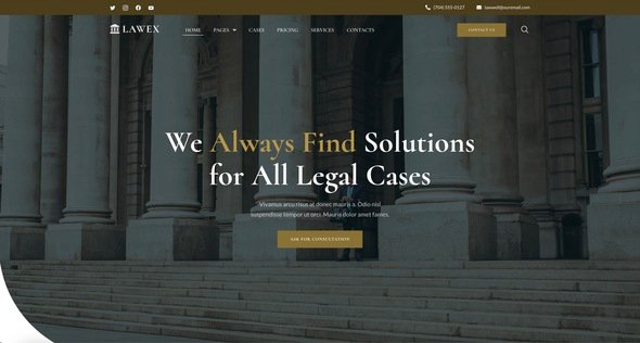 Lawex - Lawyer amp Attorney Elementor Template Kit TFx