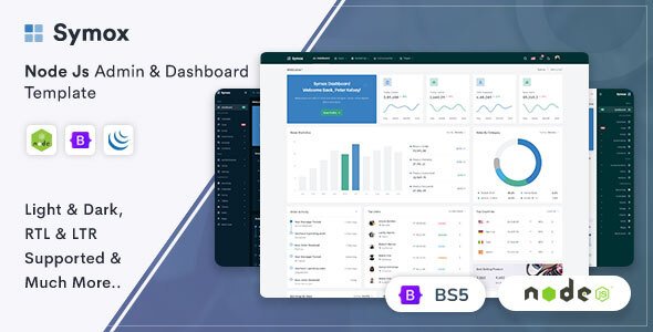 Symox - Node Js Admin amp Dashboard Template TFx