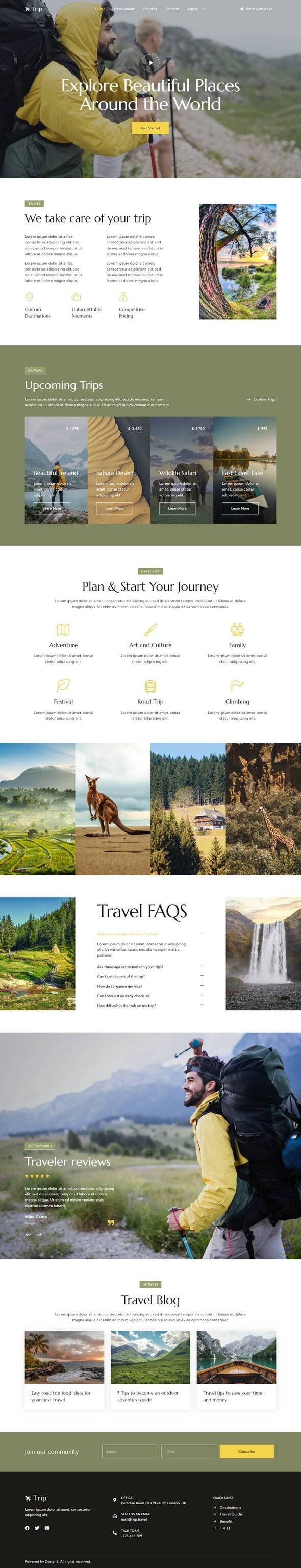 Traverse - Travel amp Tour Agency Elementor Template Kit TFx