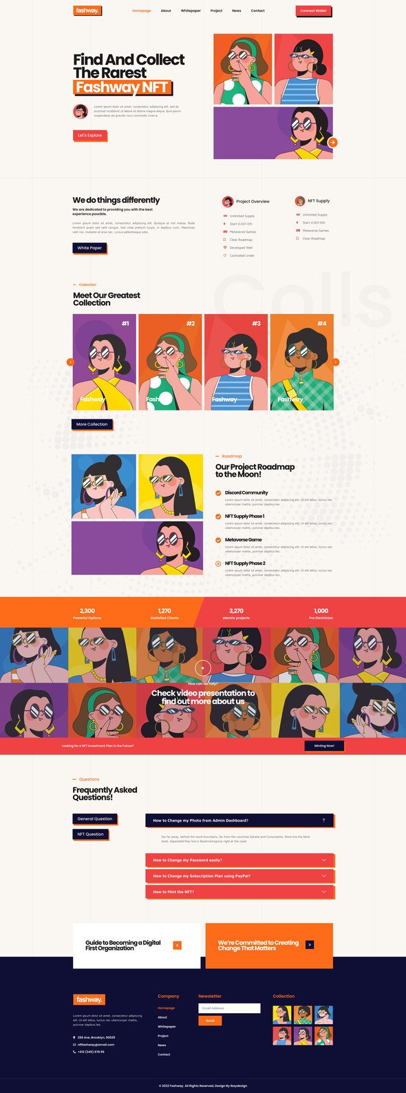 Fashway - NFT Portfolio Elementor Template Kit TFx