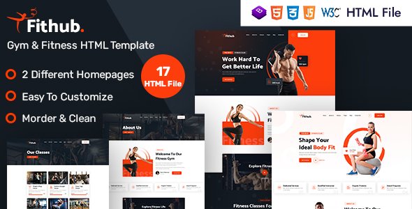 Fithub - Gym amp Fitness HTML Template TFx