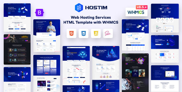 Hostim - Web Hosting Services HTML Template with WHMCS TFx