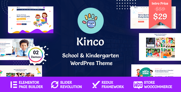 Kinco - School Kindergarten WordPress Theme TFx