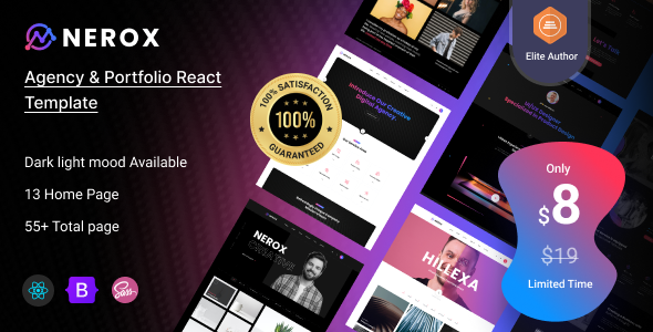 Nerox - React Next js Agency amp Portfolio Template TFx