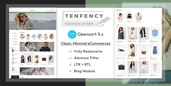 Tenfency - The Fashion Store Responsive Opencart 3x Theme TFx