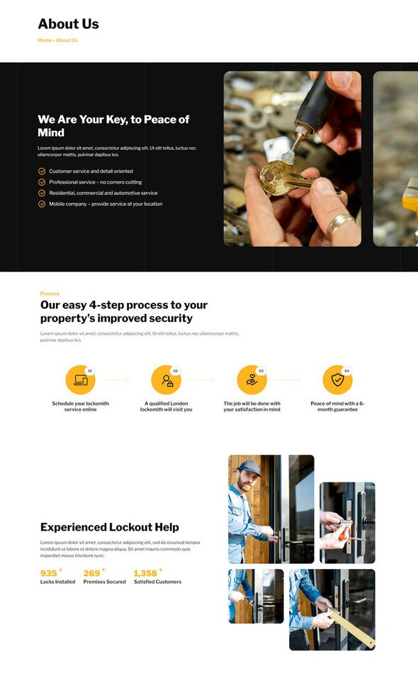 Tlock - Locksmith amp Key Maker Service Elementor Template Kit TFx