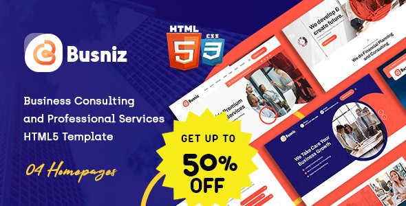 Busniz - Business Consulting Multi-Purpose HTML5 Template TFx