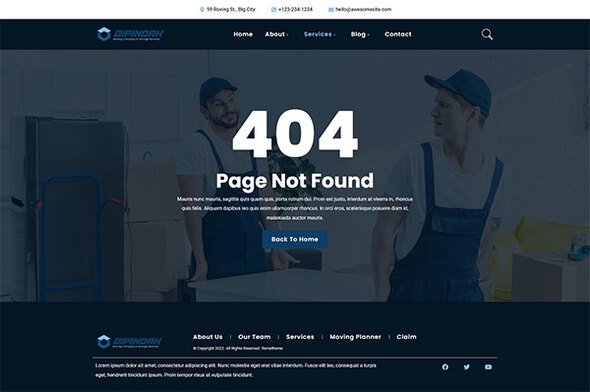 Dipindah - Moving Company Elementor Template Kit TFx
