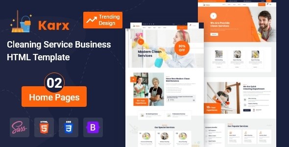 Karx - Cleaning Service Business HTML Template TFx