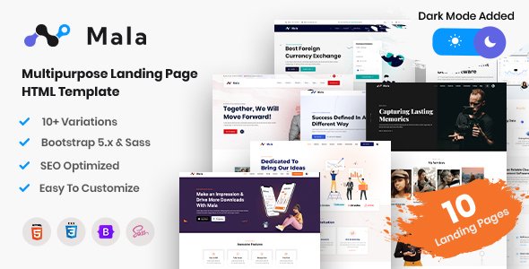 Mala - Multipurpose Landing Page HTML Template TFx