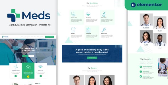 Meds - Health amp Medical Elementor Template Kit TFx