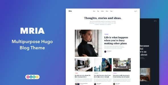 Mria  Multipurpose HUGO Blog Theme TFx