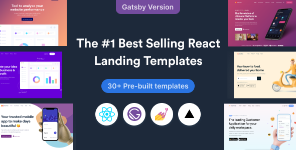 SuperProps Gatsby- React Gatsby JS Landing Page Templates TFx