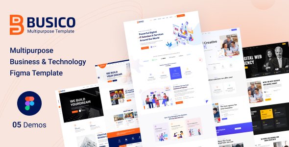 Busico  Multipurpose Business amp Technology Figma Template TFx