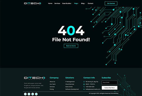 Ditech - IT Solutions amp Services Company Elementor Template Kit TFx
