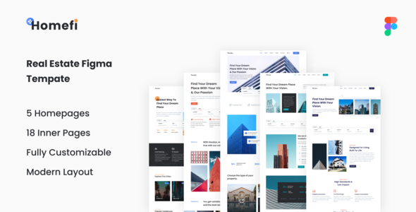 Homefi - Modern Real Estate Figma Template TFx