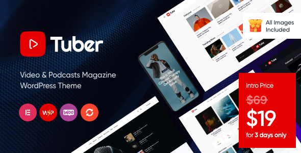 Tuber - Video Blog amp Podcast WordPress Theme TFx