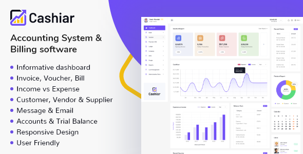 Cashier  Angular Accounting Admin Template TFx