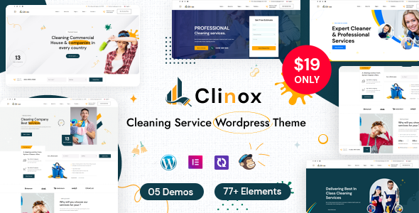 Clinox - Cleaning Services WordPress Theme TFx