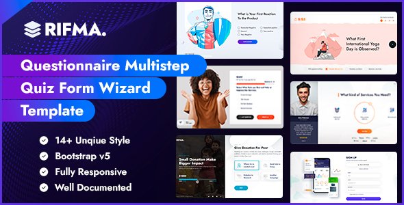 Rifma - Questionnaire Multistep Quiz Form Wizard amp Registration Form Template TFx
