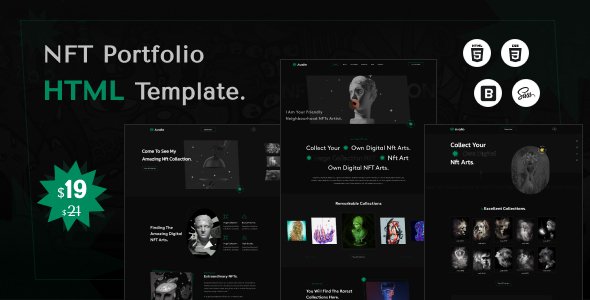 Avalle - NFT Portfolio HTML Template TFx