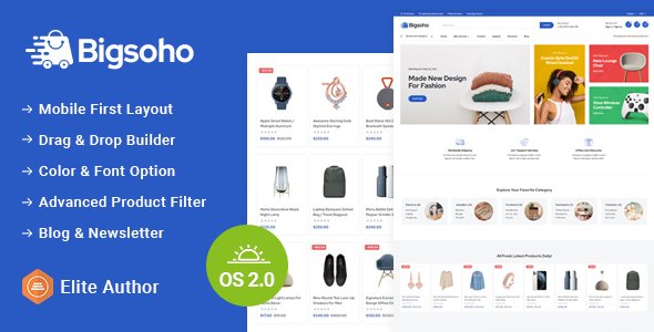 Bigsoho - Multipurpose Sectioned Shopify 20 Responsive Theme TFx