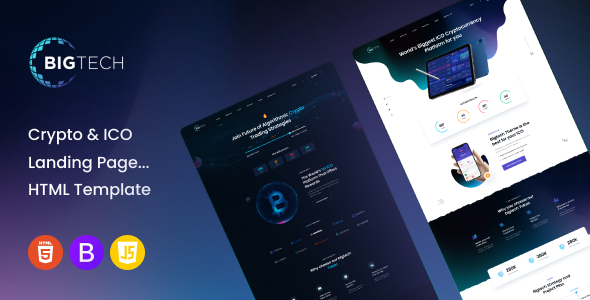 Bigtech - ICO amp Crypto Landing Page Template TFx