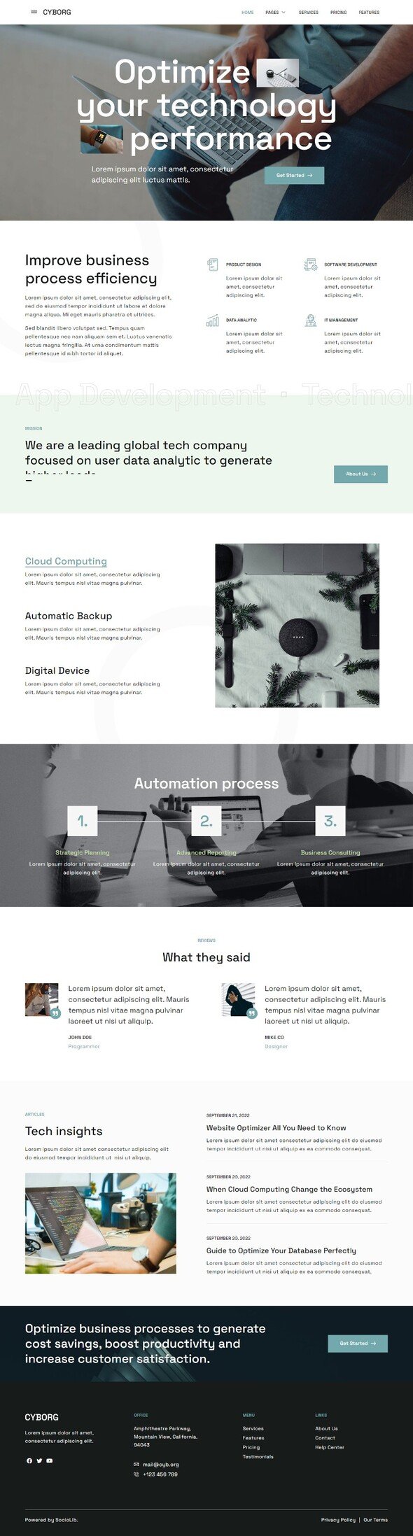 Cyborg - Tech Agency amp IT Solutions Elementor Template Kit TFx