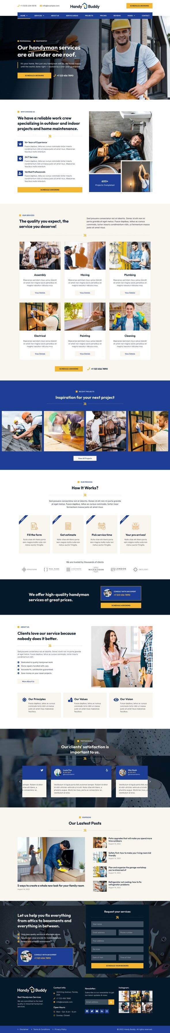 Handy Buddy - Handyman Services Elementor Pro Template Kit TFx
