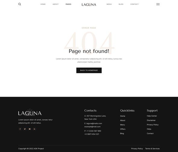 Laguna - Beach Club Lounge Bar amp Resort Elementor Template Kit TFx