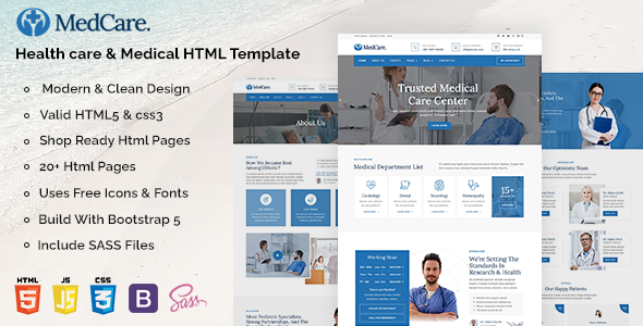 Medcare - Health care amp Medical HTML Template TFx