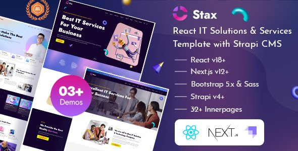 Stax - React Nextjs IT Services amp Startup Template TFx
