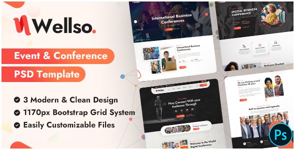 Wellso - Event amp Conference PSD Template TFx