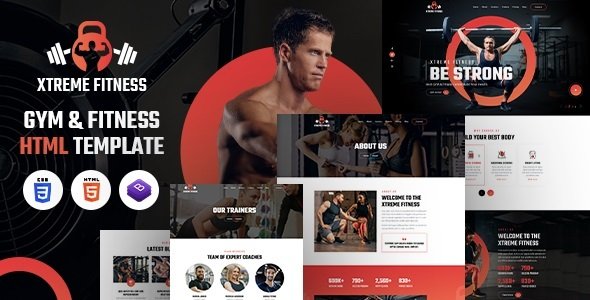 Xtreme Fitness  HTML Template TFx SiteTemplates