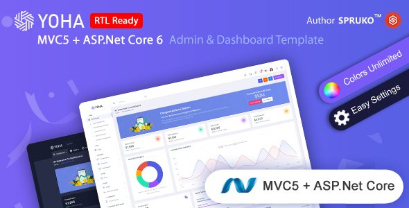 Yoha - Dotnet Core Admin Dashboard Template TFx