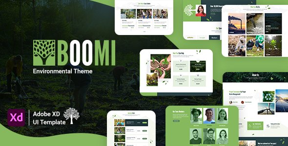 Boomi - Environment amp Ecology Adobe XD Template TFx