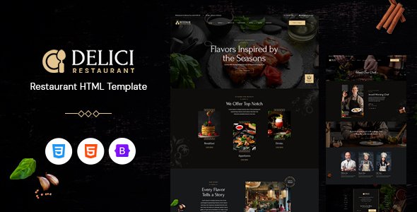 DELICI - Restaurant HTML Template TFx SiteTemplates